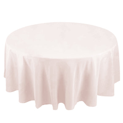 Premium Polyester 108" Round Tablecloth Blush - Wrinkle-Resistant 220GSM Table Cover