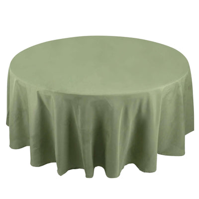 Premium Polyester 108" Round Tablecloth Dusty Sage Green - Wrinkle-Resistant 220GSM Table Cover
