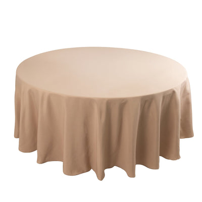Premium Polyester 108" Round Tablecloth Nude - Wrinkle-Resistant 220GSM Table Cover