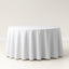 Premium Polyester 108" Round Tablecloth White - Wrinkle - Resistant 220GSM Table Cover for Weddings & Events - Linen Luxes