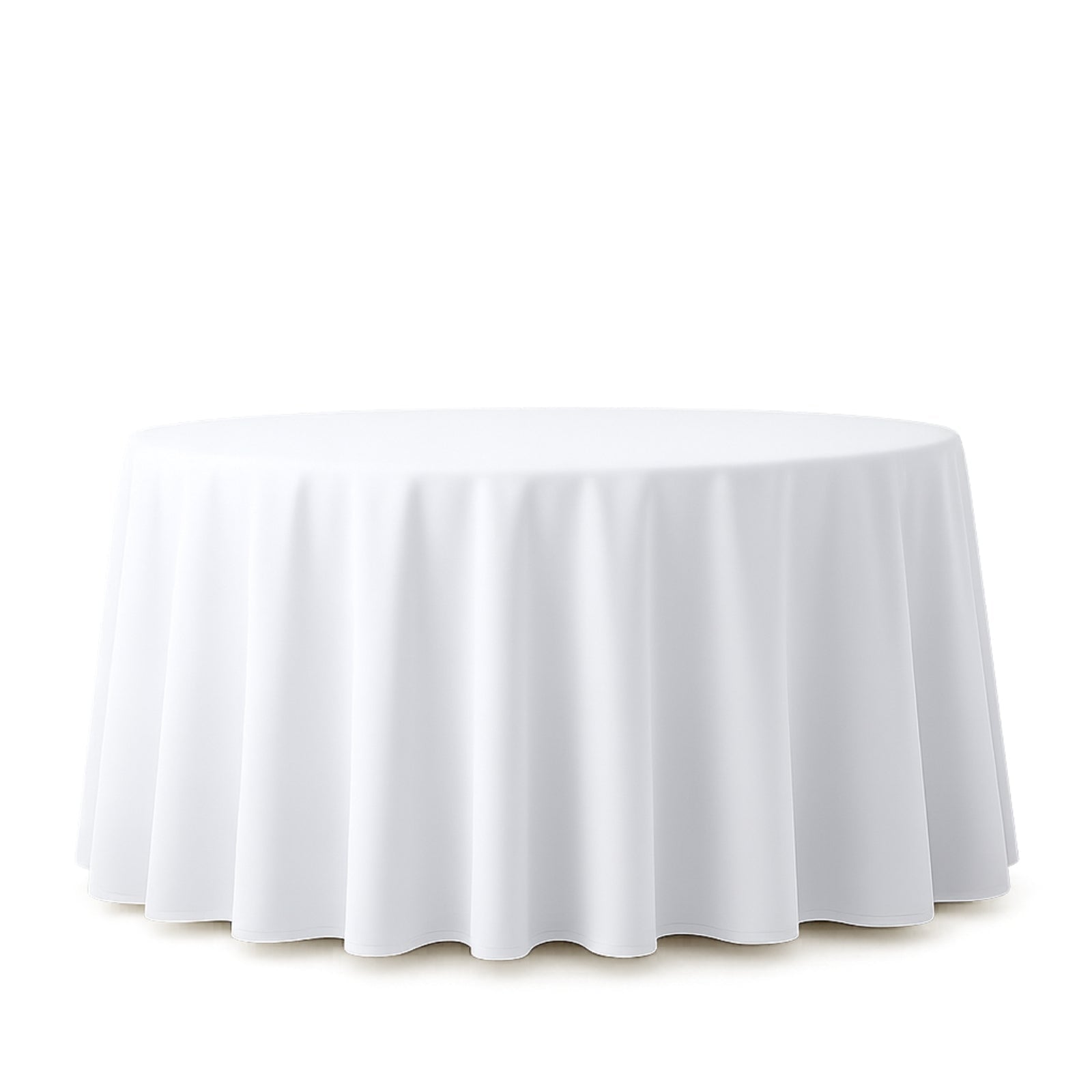 Premium Polyester 108" Round Tablecloth White - Wrinkle - Resistant 220GSM Table Cover for Weddings & Events - Linen Luxes