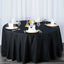 Premium Polyester 120" Round Tablecloth Black - Seamless 220GSM Wrinkle - Resistant Design for Classy Events - Linen Luxes