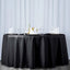 Premium Polyester 120" Round Tablecloth Black - Seamless 220GSM Wrinkle - Resistant Design for Classy Events - Linen Luxes
