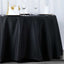 Premium Polyester 120" Round Tablecloth Black - Seamless 220GSM Wrinkle - Resistant Design for Classy Events - Linen Luxes