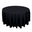 Premium Polyester 120" Round Tablecloth Black - Seamless 220GSM Wrinkle - Resistant Design for Classy Events - Linen Luxes