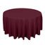 Premium Polyester 120" Round Tablecloth Burgundy - Seamless 220GSM Wrinkle-Resistant Table Cover
