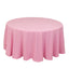 Premium Polyester 120" Round Tablecloth Pink - Seamless 220GSM Wrinkle-Resistant Table Cover