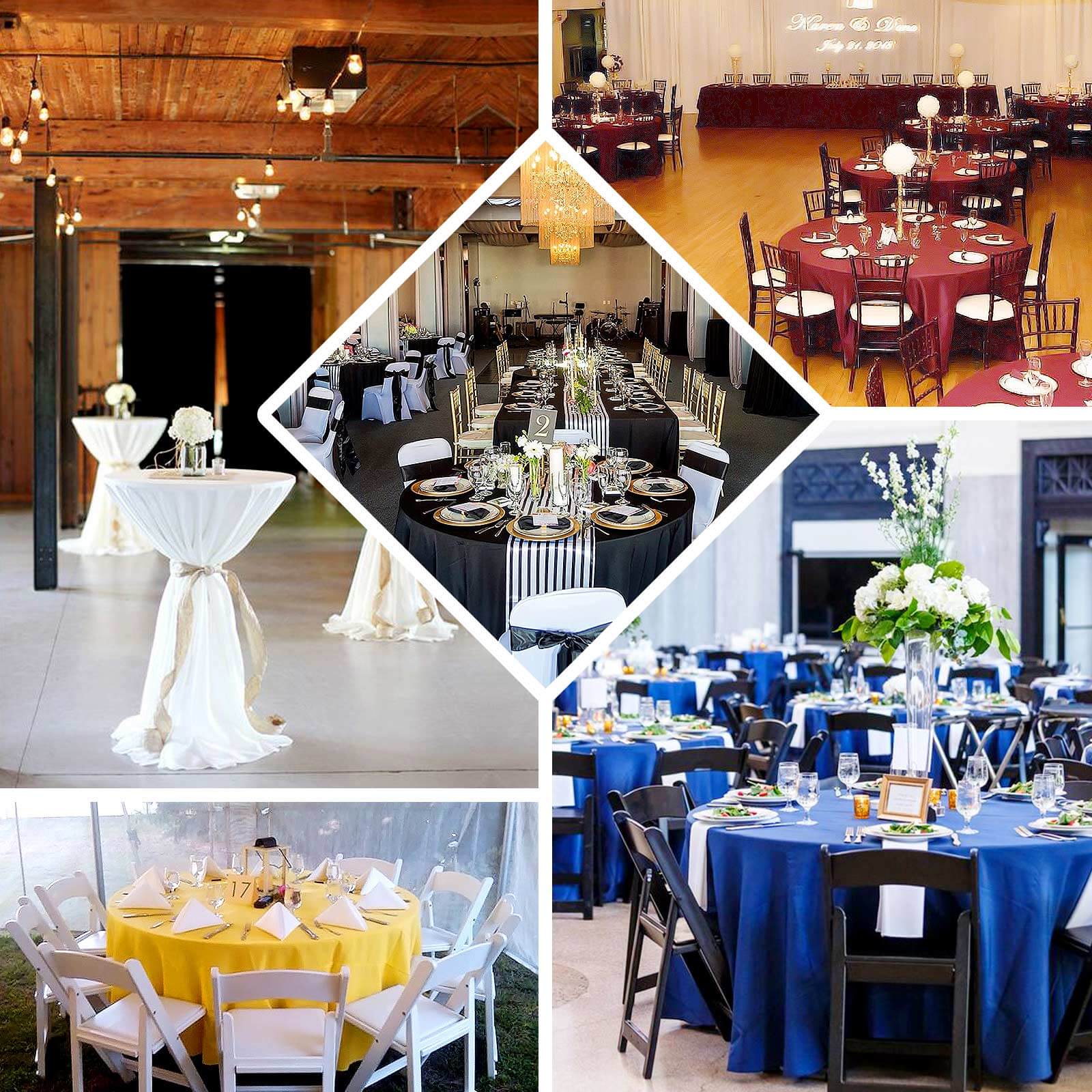 Premium Polyester 120" Round Tablecloth White - Seamless 220GSM Wrinkle - Resistant Design for Classy Events - Linen Luxes