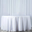 Premium Polyester 120" Round Tablecloth White - Seamless 220GSM Wrinkle - Resistant Design for Classy Events - Linen Luxes