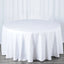 Premium Polyester 120" Round Tablecloth White - Seamless 220GSM Wrinkle - Resistant Design for Classy Events - Linen Luxes