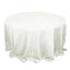 Premium Polyester 132" Round Tablecloth Ivory - Seamless 220GSM Wrinkle - Resistant Table Cover - Linen Luxes