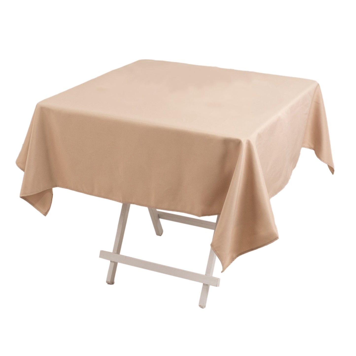 Premium Polyester 54"x54" Square Tablecloth Nude - 220GSM Stain and Wrinkle-Resistant Table Cover