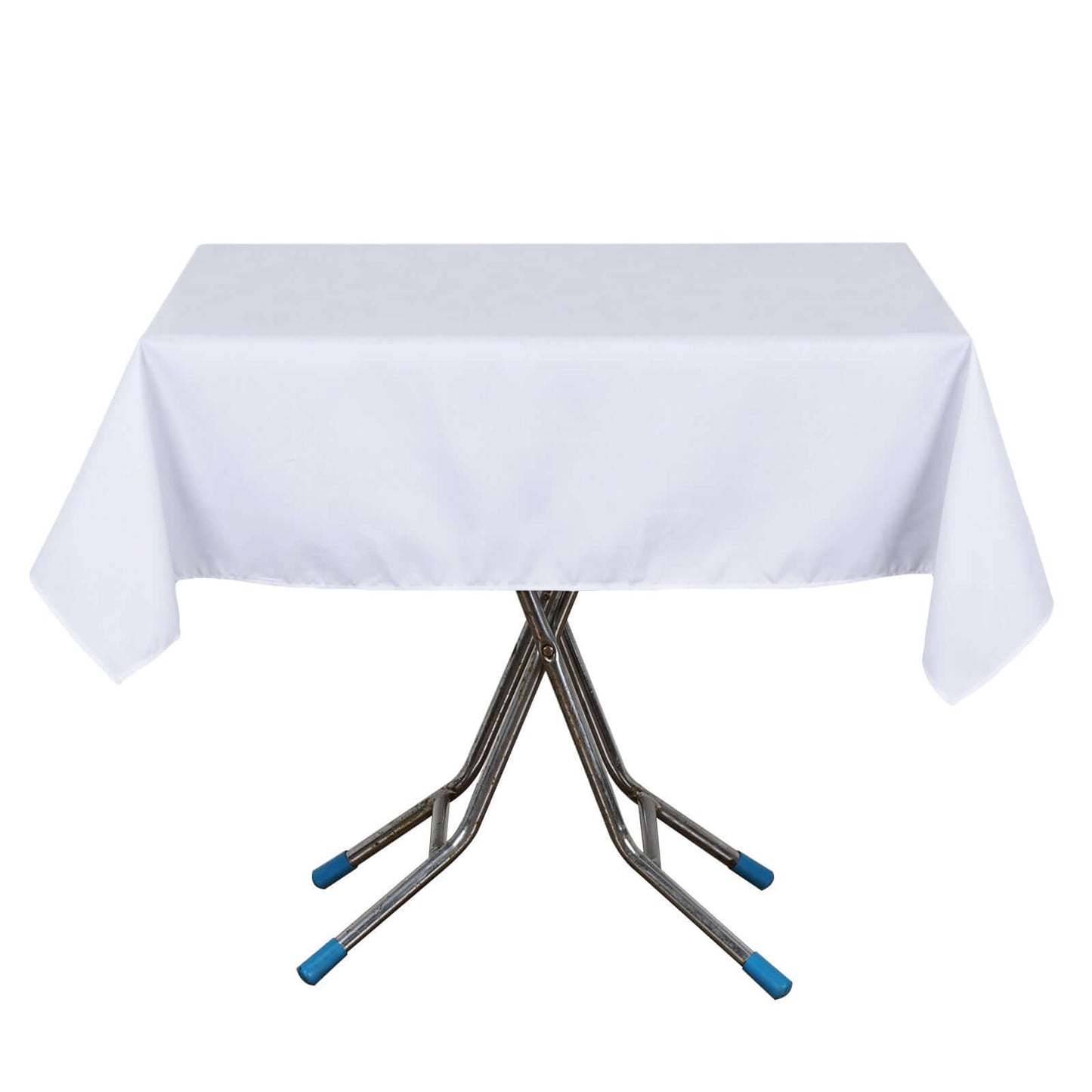 Premium Polyester 54"x54" Square Tablecloth White - Stain and Wrinkle - Resistant 220GSM Finish for Weddings & Events - Linen Luxes