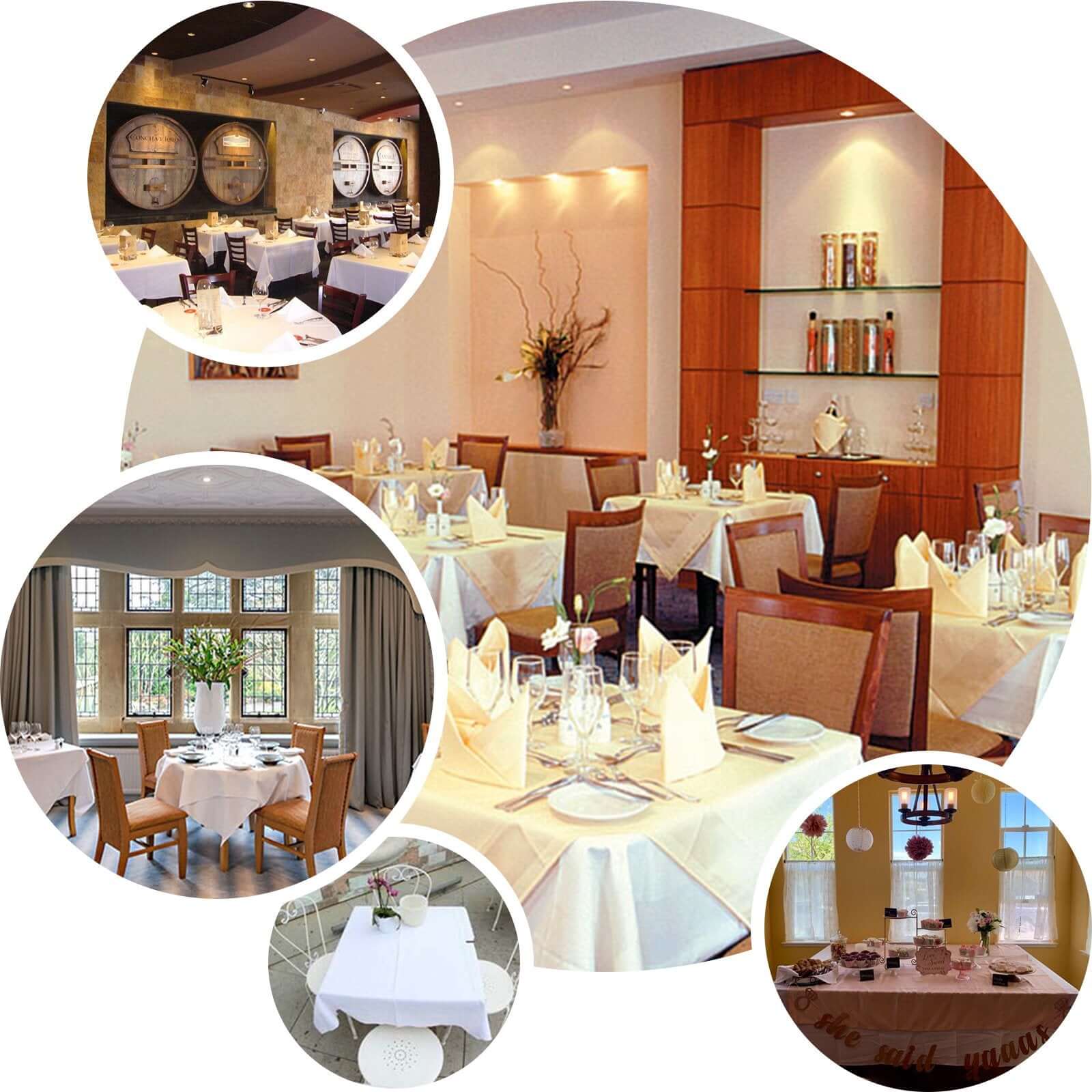 Premium Polyester 54"x54" Square Tablecloth White - Stain and Wrinkle - Resistant 220GSM Finish for Weddings & Events - Linen Luxes