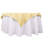 Premium Polyester 54"x54" Table Overlay Square Tablecloth Champagne - 220GSM Stain and Wrinkle-Resistant Table Topper