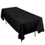 Premium Polyester 60"x102" Rectangle Tablecloth Black - Durable 220GSM Wrinkle - Resistant Table Cover for Weddings & Events - Linen Luxes