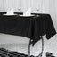 Premium Polyester 60"x102" Rectangle Tablecloth Black - Durable 220GSM Wrinkle - Resistant Table Cover for Weddings & Events - Linen Luxes