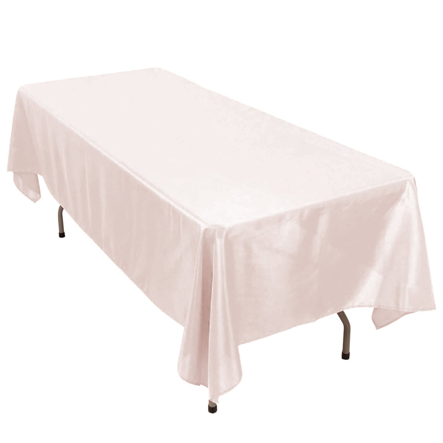 Premium Polyester 60"x102" Rectangle Tablecloth Blush - Durable 220GSM Wrinkle-Resistant Table Cover