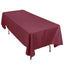 Premium Polyester 60"x102" Rectangle Tablecloth Burgundy - Durable 220GSM Wrinkle-Resistant Table Cover
