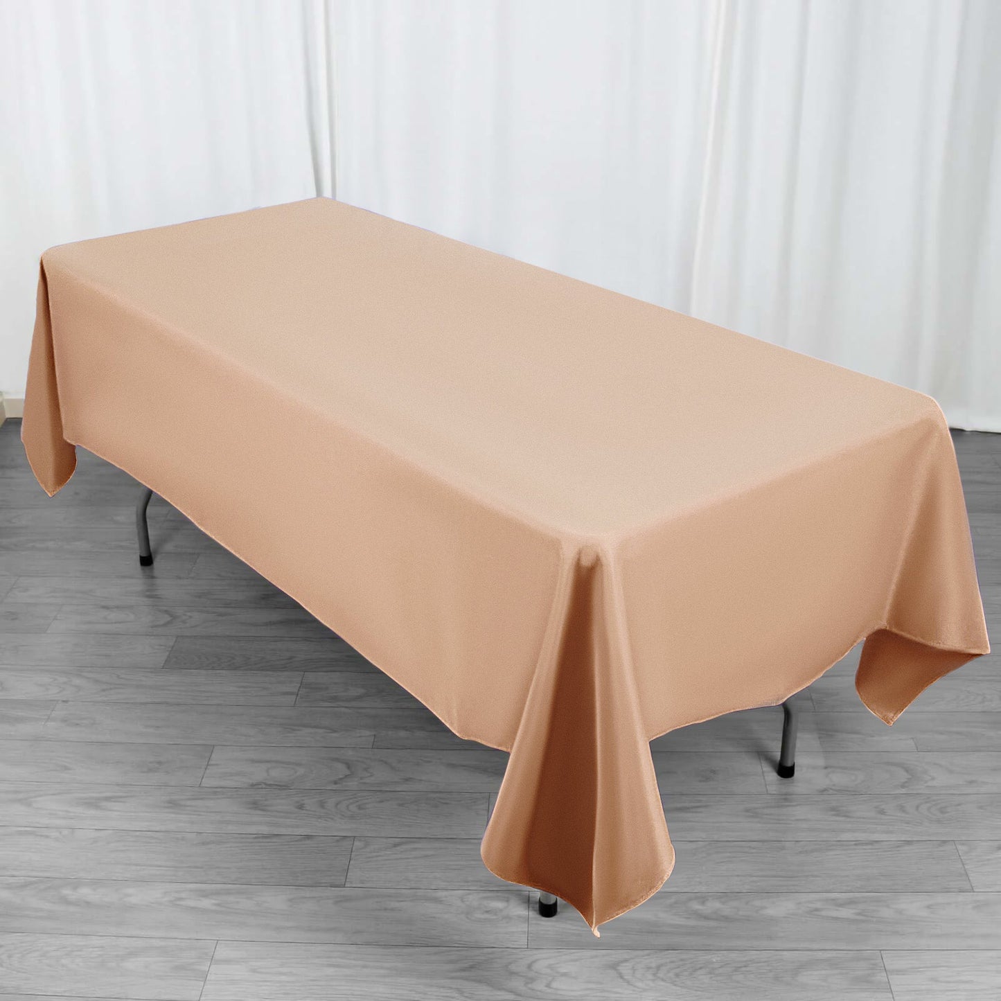 Premium Polyester 60"x102" Rectangle Tablecloth Nude - Durable 220GSM Wrinkle-Resistant Table Cover