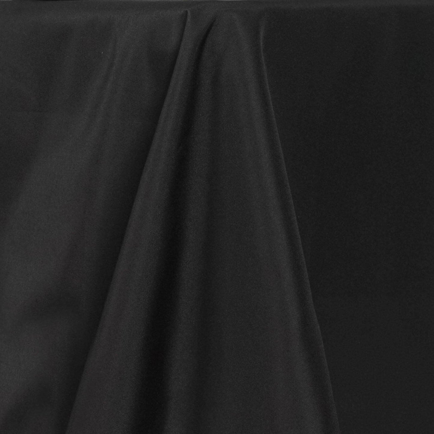 Premium Polyester 60"x126" Rectangle Tablecloth Black - Stain - Resistant 220GSM Finish for Special Events - Linen Luxes