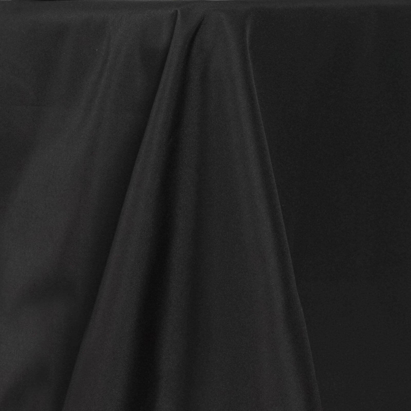 Premium Polyester 60"x126" Rectangle Tablecloth Black - Stain - Resistant 220GSM Finish for Special Events - Linen Luxes