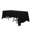 Premium Polyester 60"x126" Rectangle Tablecloth Black - Stain - Resistant 220GSM Finish for Special Events - Linen Luxes