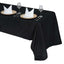 Premium Polyester 60"x126" Rectangle Tablecloth Black - Stain - Resistant 220GSM Finish for Special Events - Linen Luxes