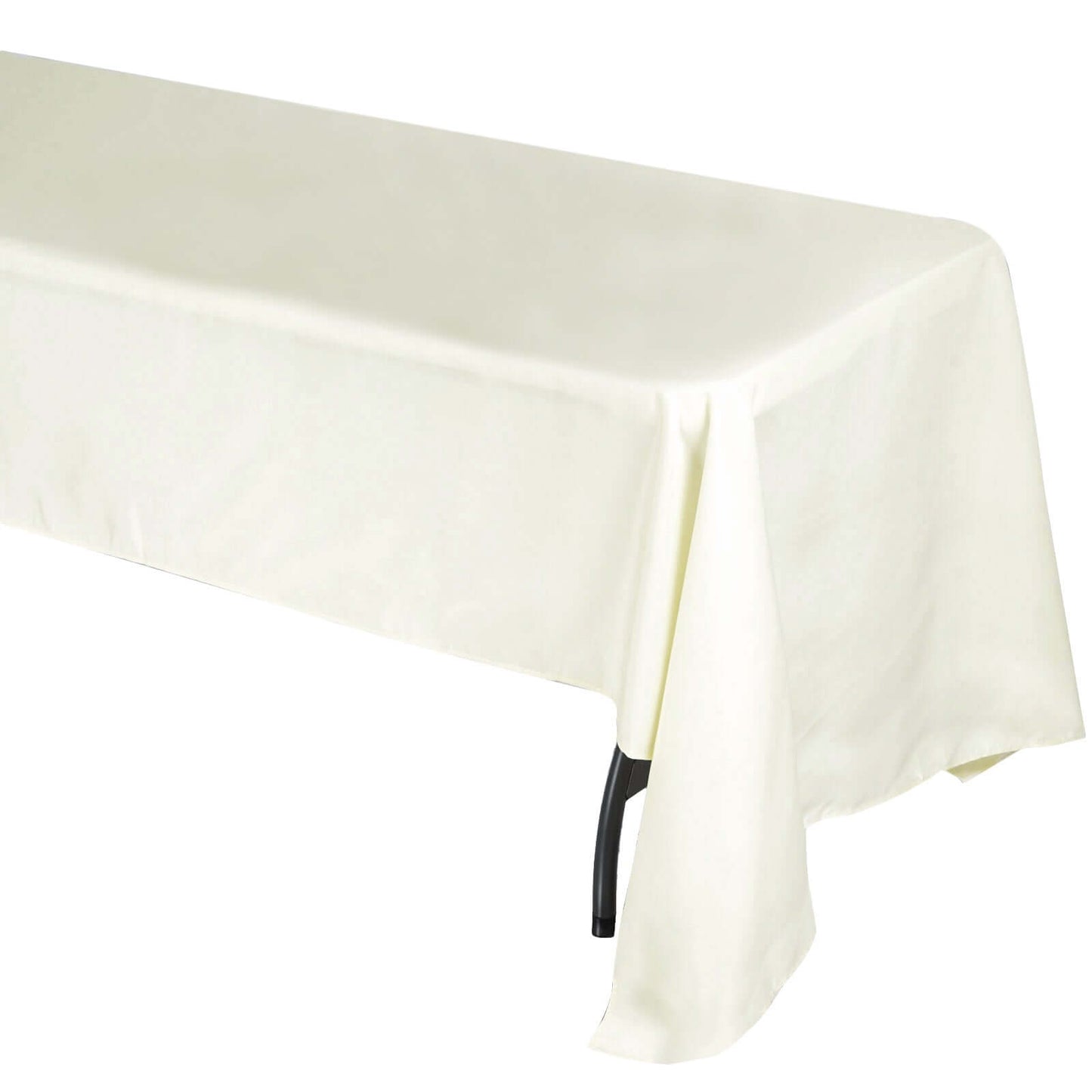 Premium Polyester 60"x126" Rectangle Tablecloth Ivory - Stain - Resistant 220GSM Finish Table Cover - Linen Luxes