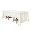Premium Polyester 60"x126" Rectangle Tablecloth Ivory - Stain - Resistant 220GSM Finish Table Cover - Linen Luxes