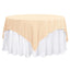 Premium Polyester 70"x70" Table Overlay Square Tablecloth Beige 220GSM Wrinkle-Resistant Table Cover