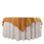 Premium Polyester 70"x70" Table Overlay Square Tablecloth Gold 220GSM Wrinkle-Resistant Table Cover for Stylish Gatherings
