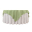 Premium Polyester 70"x70" Table Overlay Square Tablecloth Sage Green 220GSM Wrinkle-Resistant Table Cover