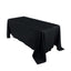 Premium Polyester 72"x120" Rectangle Tablecloth Black - 220GSM Stain - Resistant Table Cover - Linen Luxes