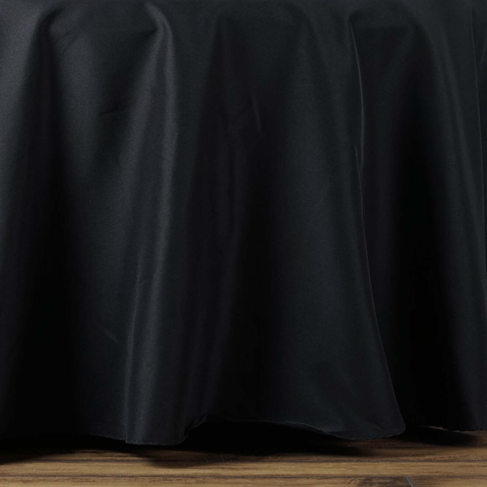 Premium Polyester 72"x120" Rectangle Tablecloth Black - 220GSM Stain - Resistant Table Cover - Linen Luxes