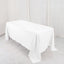 Premium Polyester 72"x120" Rectangle Tablecloth White - 220GSM Stain - Resistant Table Cover for Weddings & Event Decor - Linen Luxes