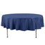 Premium Polyester 90" Round Tablecloth Navy Blue - Stain and Wrinkle-Resistant Design with 220GSM Thickness Table Cover