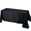 Premium Polyester 90"x132" Rectangle Tablecloth Black - Seamless 220GSM Stain - Resistant Design for Luxurious Events - Linen Luxes