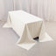 Premium Polyester 90"x132" Rectangle Tablecloth Ivory - Seamless 220GSM Stain - Resistant Table Cover - Linen Luxes