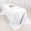 Premium Polyester 90"x132" Rectangle Tablecloth White - Seamless 220GSM Stain - Resistant Design for Luxurious Events - Linen Luxes