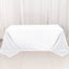 Premium Polyester 90"x132" Rectangle Tablecloth White - Seamless 220GSM Stain - Resistant Design for Luxurious Events - Linen Luxes