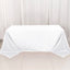 Premium Polyester 90"x132" Rectangle Tablecloth White - Seamless 220GSM Stain - Resistant Design for Luxurious Events - Linen Luxes