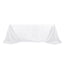 Premium Polyester 90"x132" Rectangle Tablecloth White - Seamless 220GSM Stain - Resistant Design for Luxurious Events - Linen Luxes
