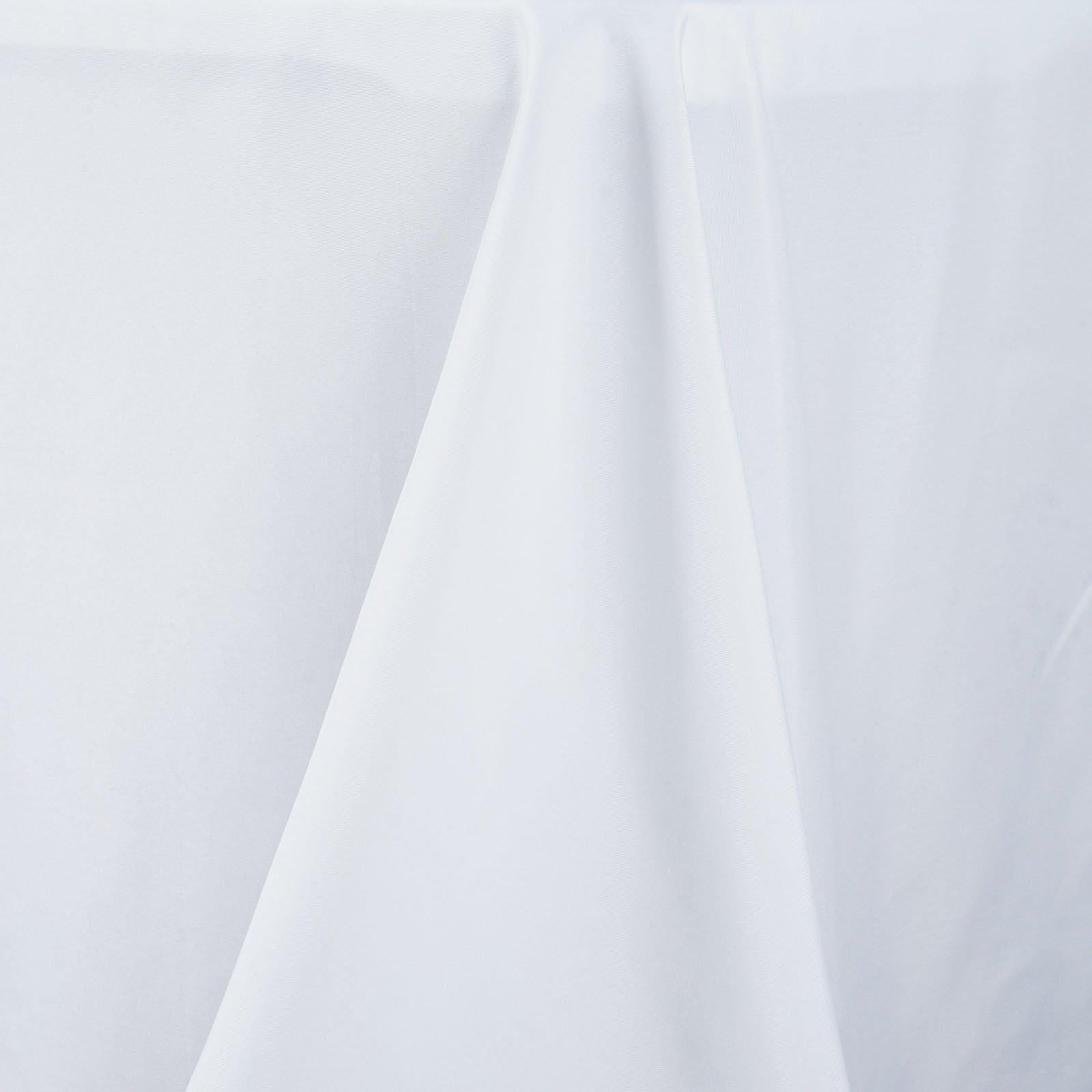 Premium Polyester 90"x132" Rectangle Tablecloth White - Seamless 220GSM Stain - Resistant Design for Luxurious Events - Linen Luxes