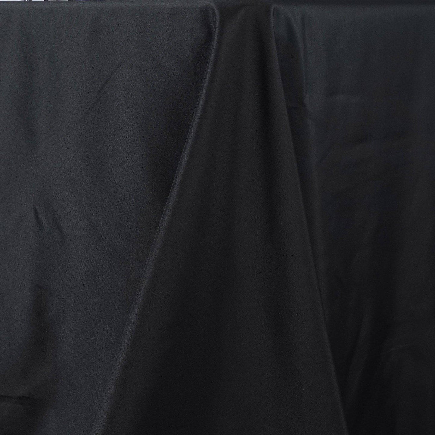 Premium Polyester 90"x156" Rectangle Tablecloth Black - Seamless 220GSM Stain - Resistant Design for Classy Events - Linen Luxes