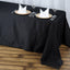Premium Polyester 90"x156" Rectangle Tablecloth Black - Seamless 220GSM Stain - Resistant Design for Classy Events - Linen Luxes