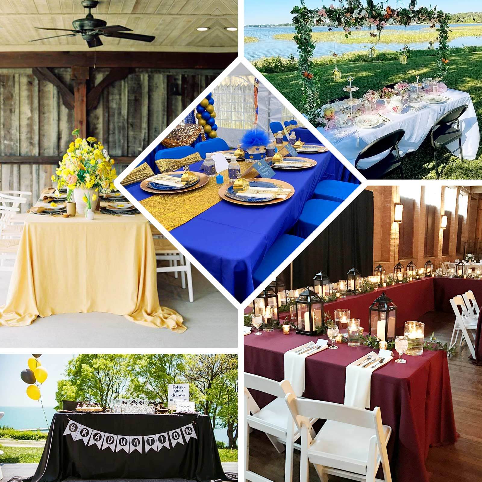 Premium Polyester 90"x156" Rectangle Tablecloth Black - Seamless 220GSM Stain - Resistant Design for Classy Events - Linen Luxes