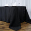 Premium Polyester 90"x156" Rectangle Tablecloth Black - Seamless 220GSM Stain - Resistant Design for Classy Events - Linen Luxes