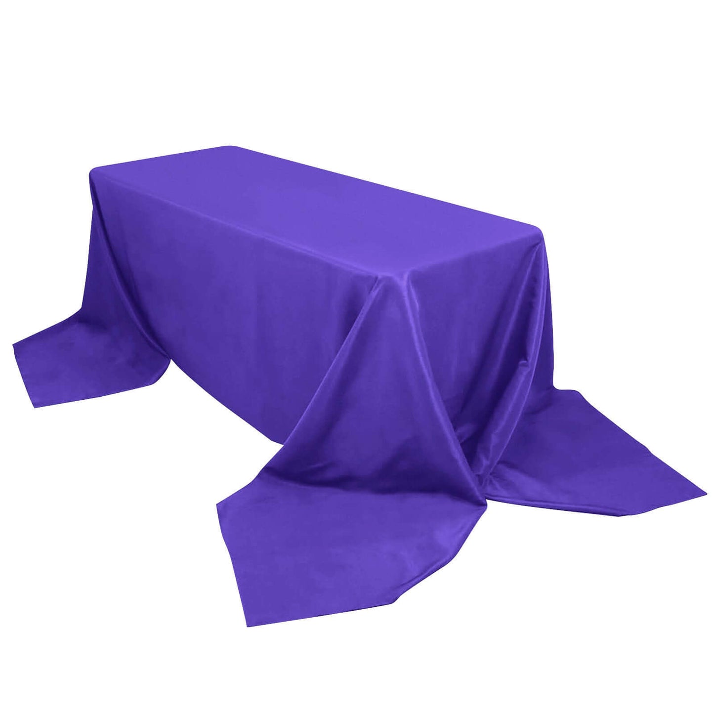 Premium Polyester 90"x156" Rectangle Tablecloth Purple - Seamless 220GSM Stain-Resistant Table Cover
