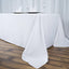 Premium Polyester 90"x156" Rectangle Tablecloth White - Seamless 220GSM Stain - Resistant Design for Classy Events - Linen Luxes